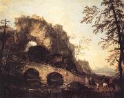 Salvator Rosa The Ruined Bridge oil painting
